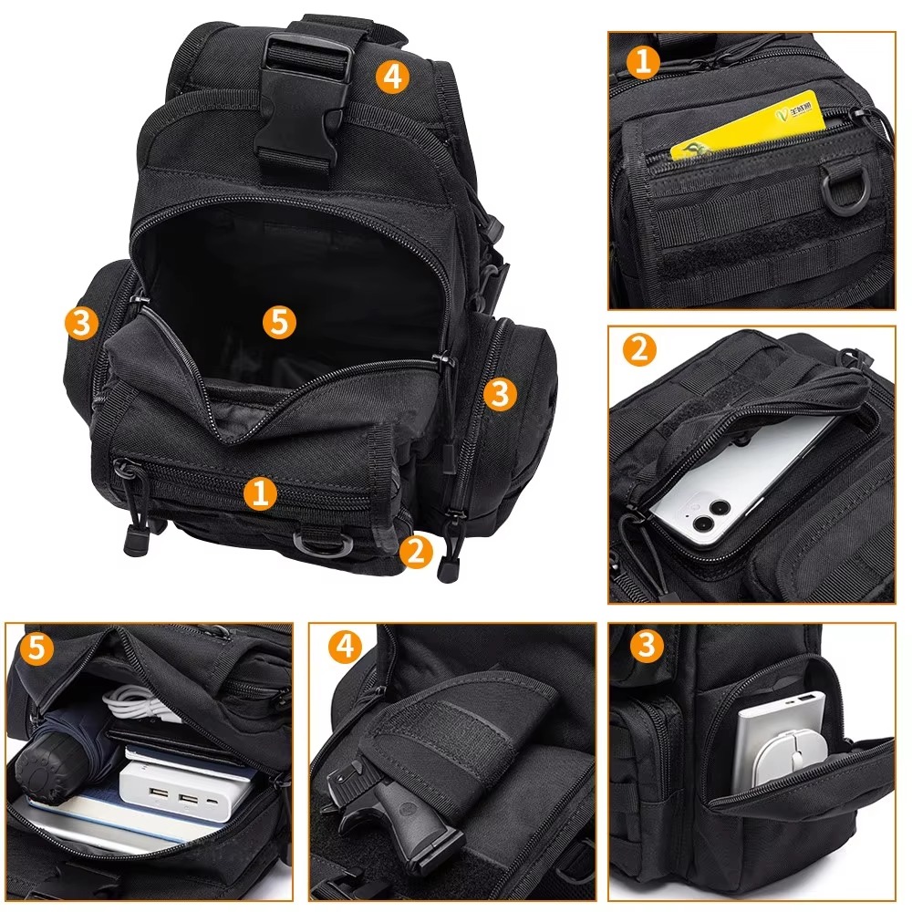 Bolsa Tática para Pistola, Bol - Edc Concealed Carry Sling Bag avaliação e preço